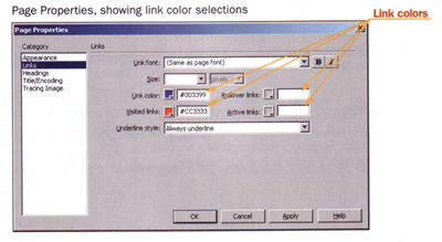 Text Link Colors